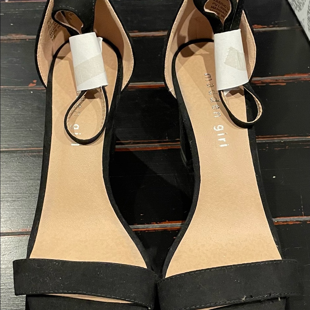 Madden girl black suede heels size 8